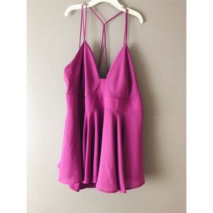 Fun Bright Pink Strappy Blouse